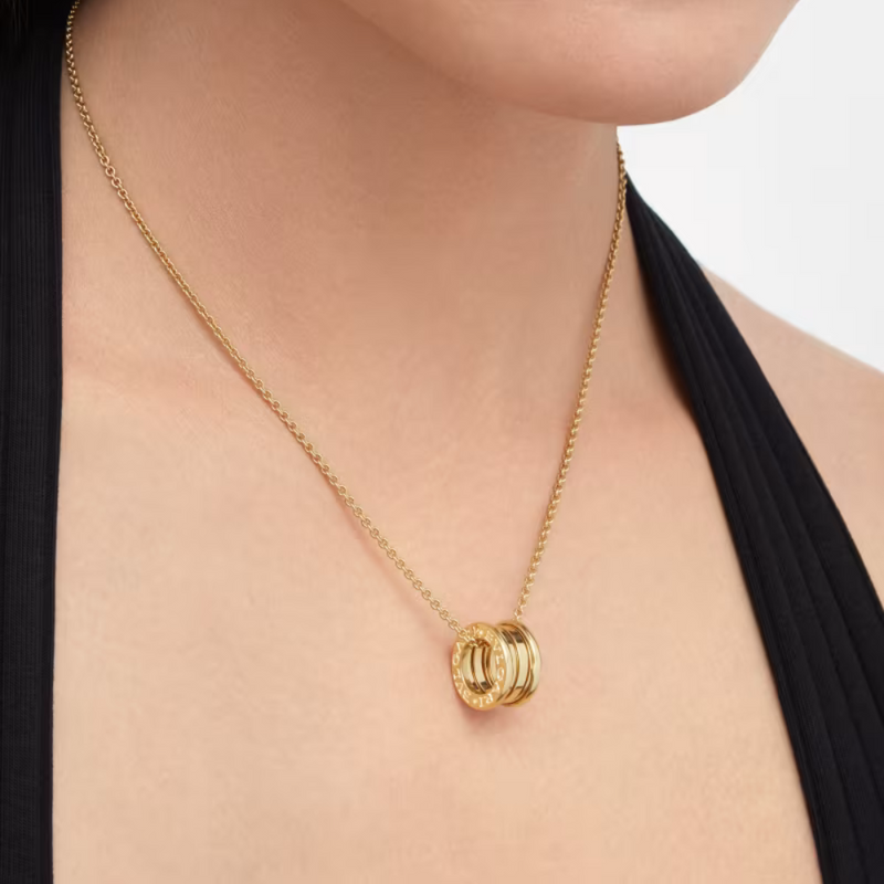 B.zero1 necklace,925 Silver,18k Gold Plated