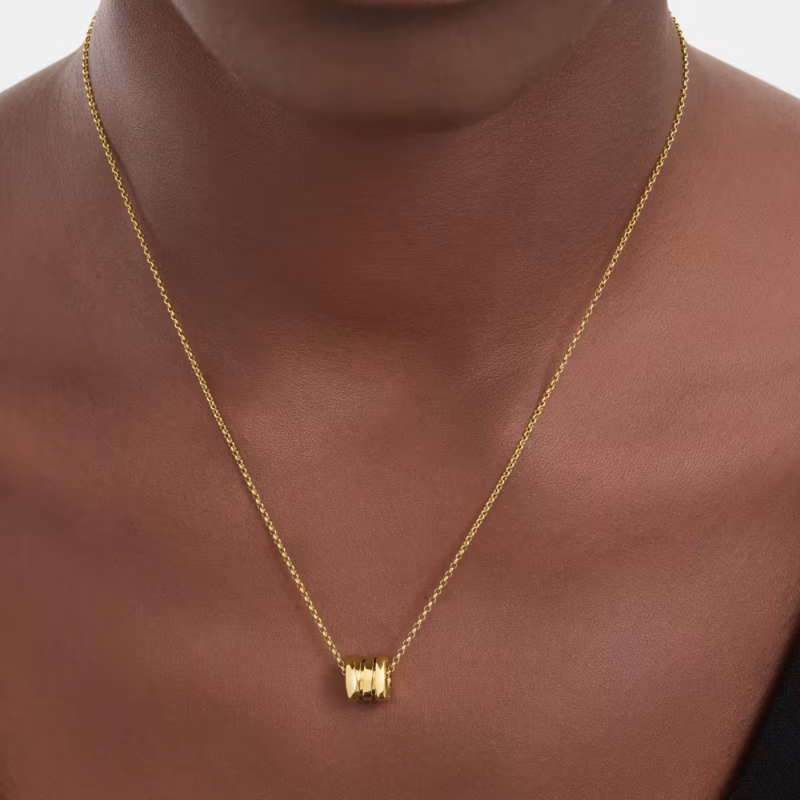B.zero1 necklace,925 Silver,18k Gold Plated