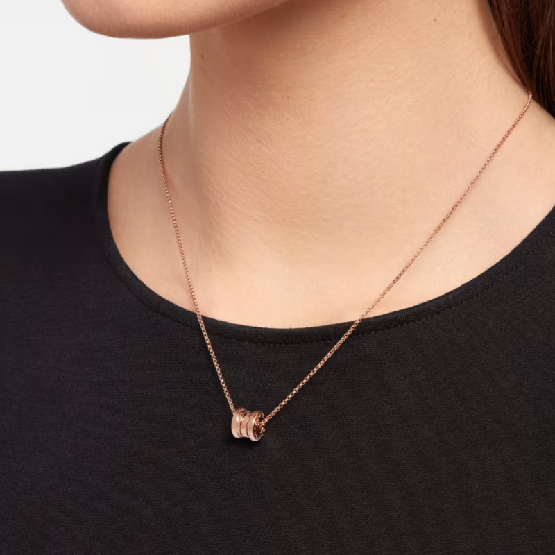 B.zero1 necklace,925 Silver,18k Gold Plated