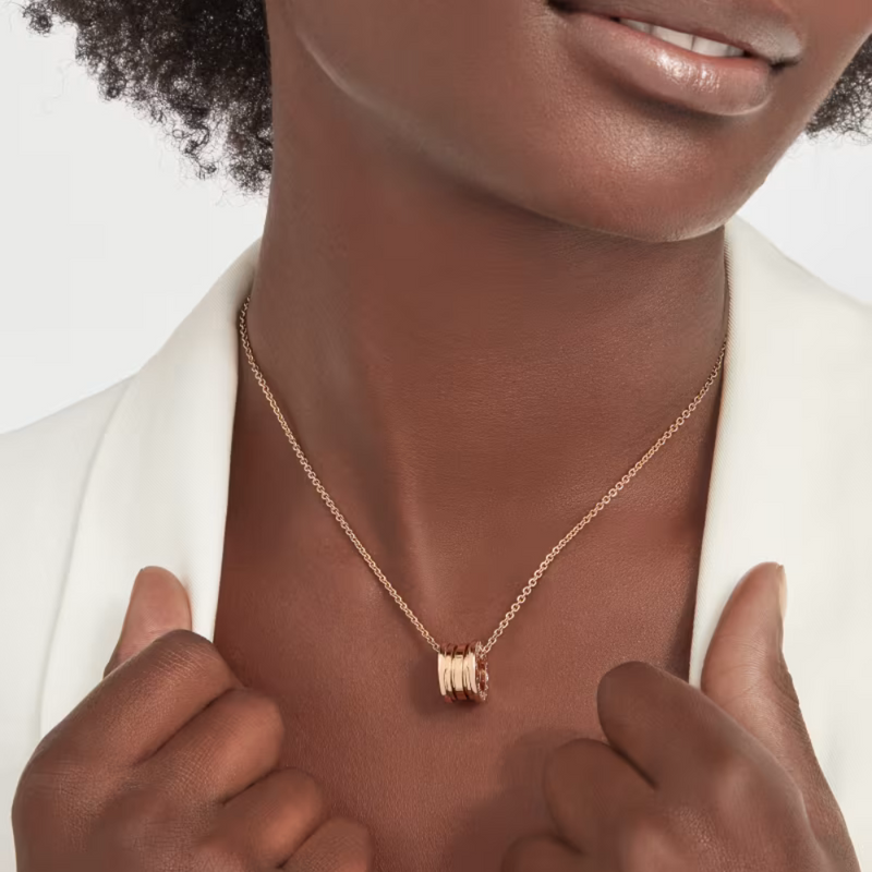 B.zero1 necklace,925 Silver,18k Gold Plated